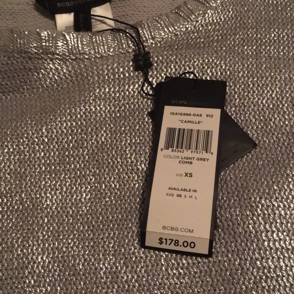 BCBG MAXAZRIA METALLIC SWEATER - Picture 2 of 3